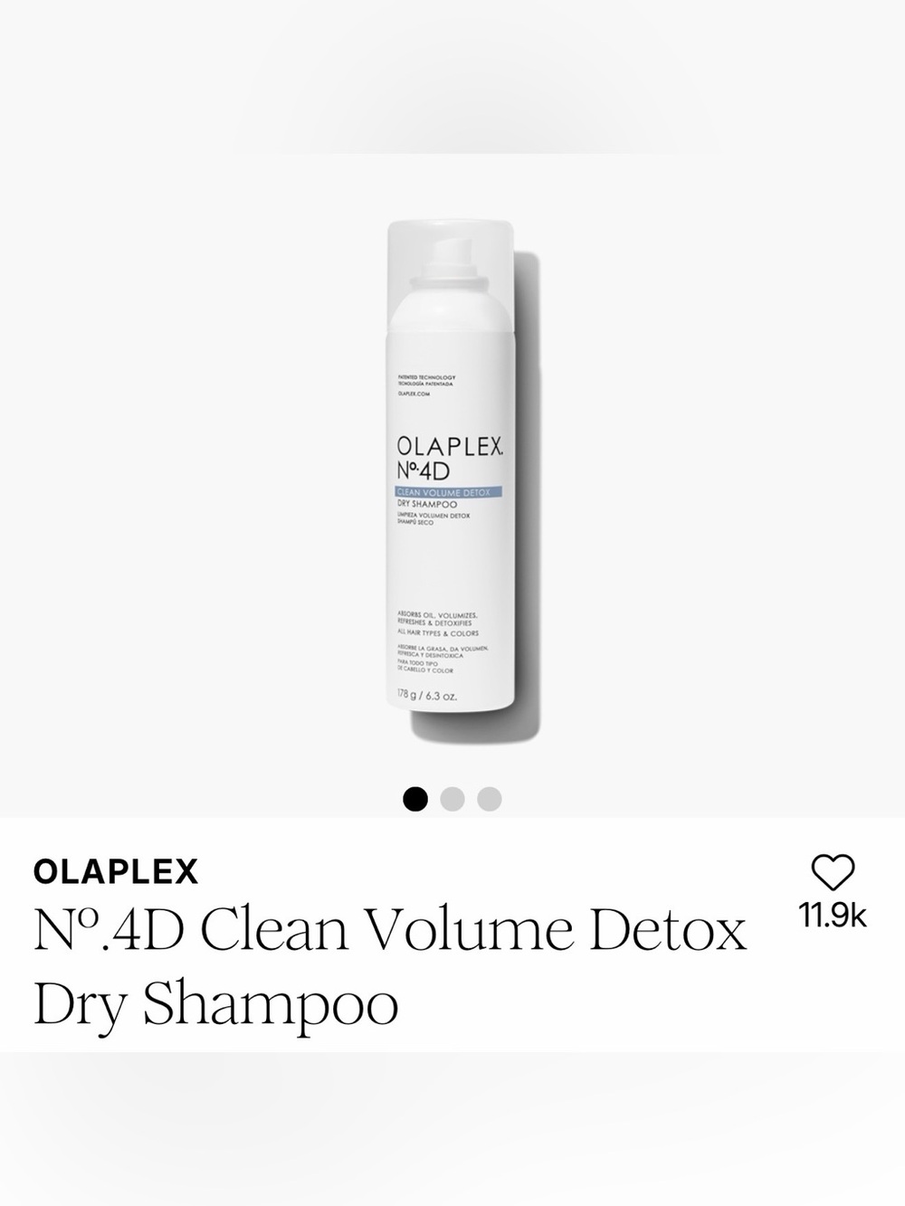 OLAPLEX No.4D Dry Shampoo Spray - White